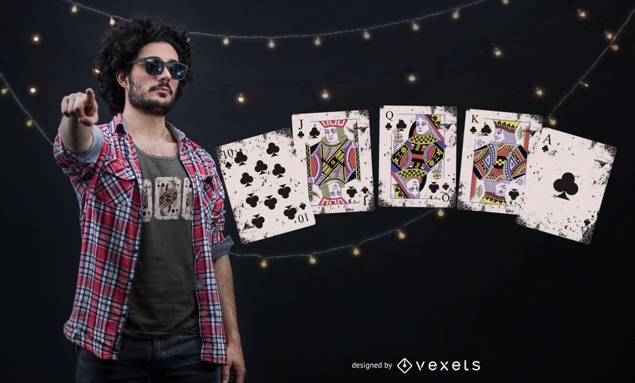 Royal flush t-shirt design Royal flush t-shirt design