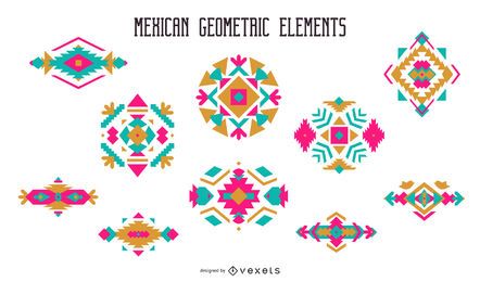 Mexican geometric vector set Mexican geometric vector set