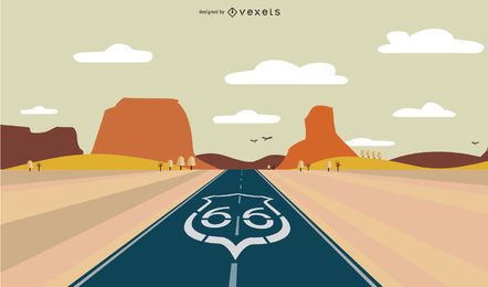 Route 66 illustration design Route 66 illustration design