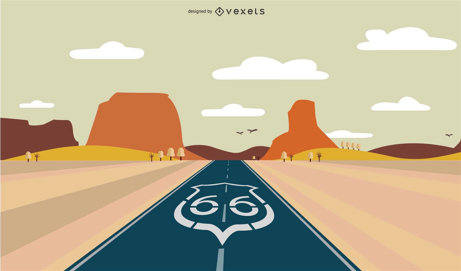 Route 66 illustration design