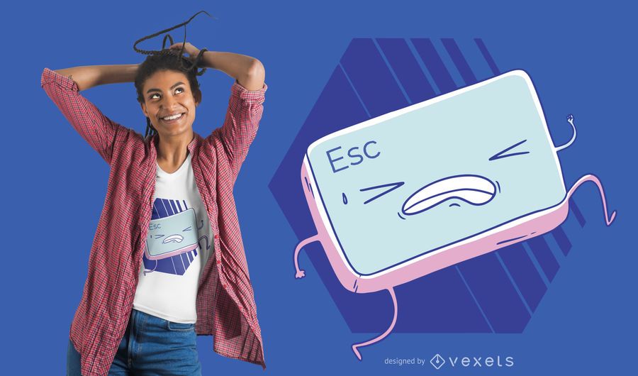 Escape key running t-shirt design Escape key running t-shirt design