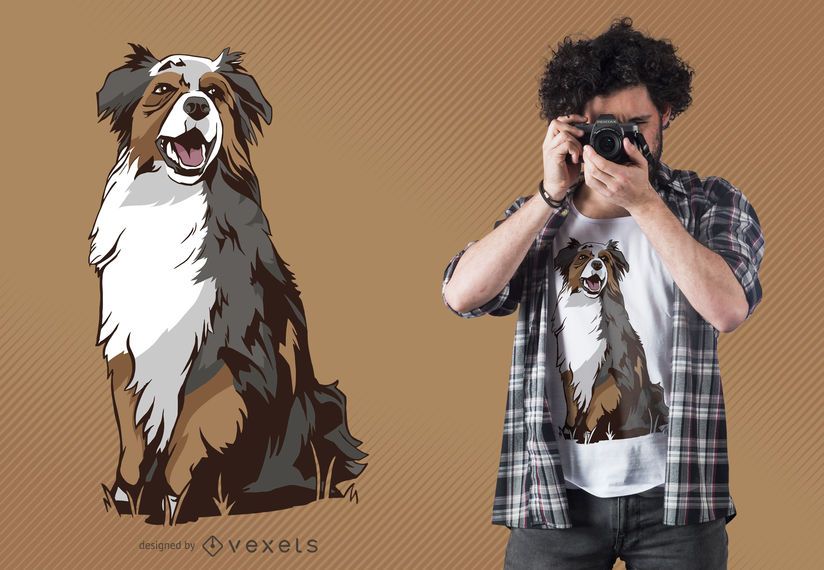 Australian shepherd dog t-shirt design Australian shepherd dog t-shirt design