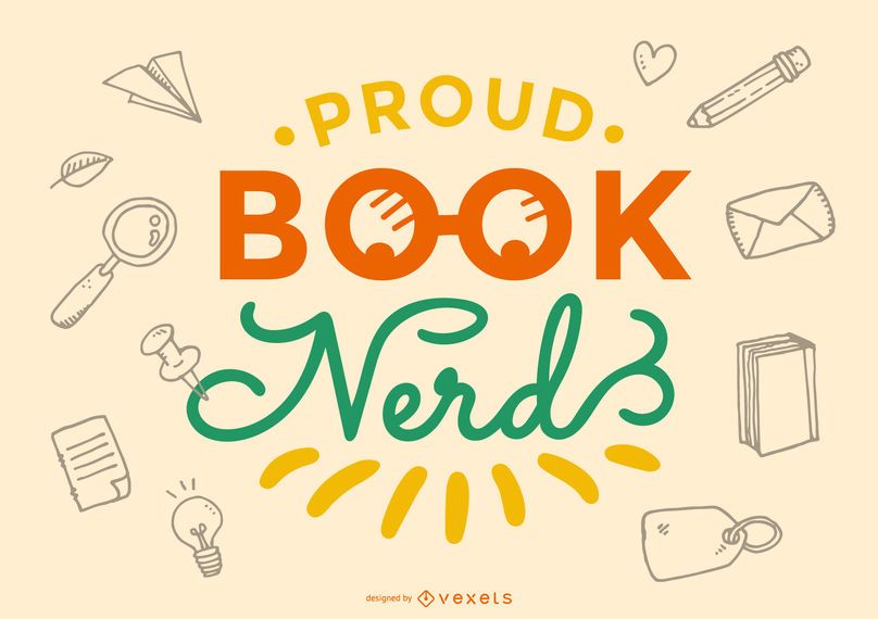 Diseño de letras nerd libro Poud Diseño de letras nerd libro Poud