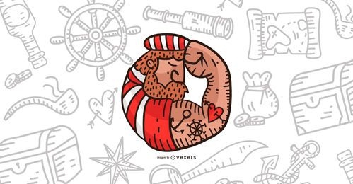 Pirate illustration design
