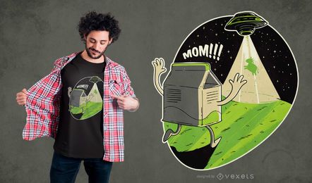 Diseño de camiseta de vaca ovni Diseño de camiseta de vaca ovni