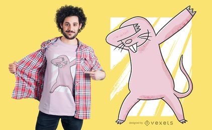 Design de t-shirt de rato-toupeira Dabbing