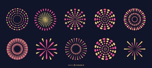 Bright pink fireworks collection