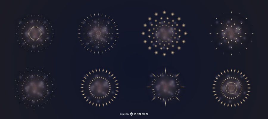 Fireworks smoke vector set Fireworks smoke vector set