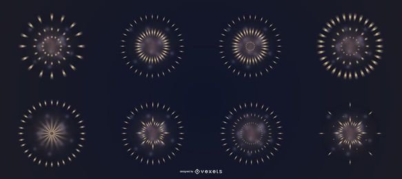 Licht Feuerwerk Vektor festgelegt Licht Feuerwerk Vektor festgelegt