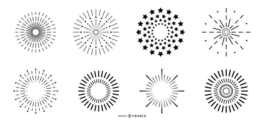 Fireworks simple vector set Fireworks simple vector set