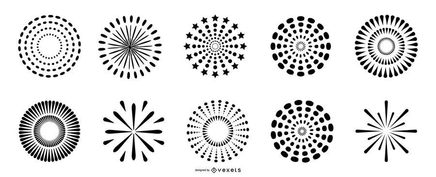 Fireworks silhouette collection Fireworks silhouette collection