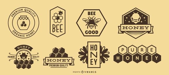 set of creative honey logo with slogan template 12014992 Vector Art at  Vecteezy