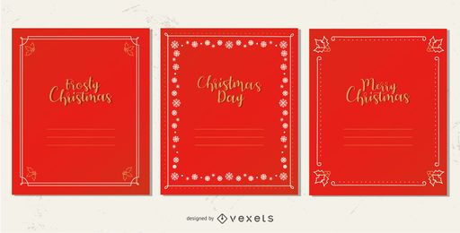 Elegant christmas card frames set Elegant christmas card frames set