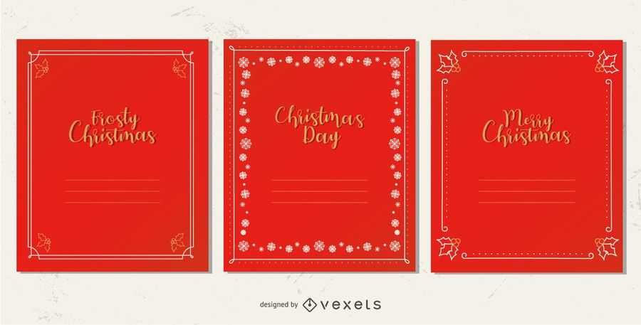 Elegant christmas card frames set Elegant christmas card frames set