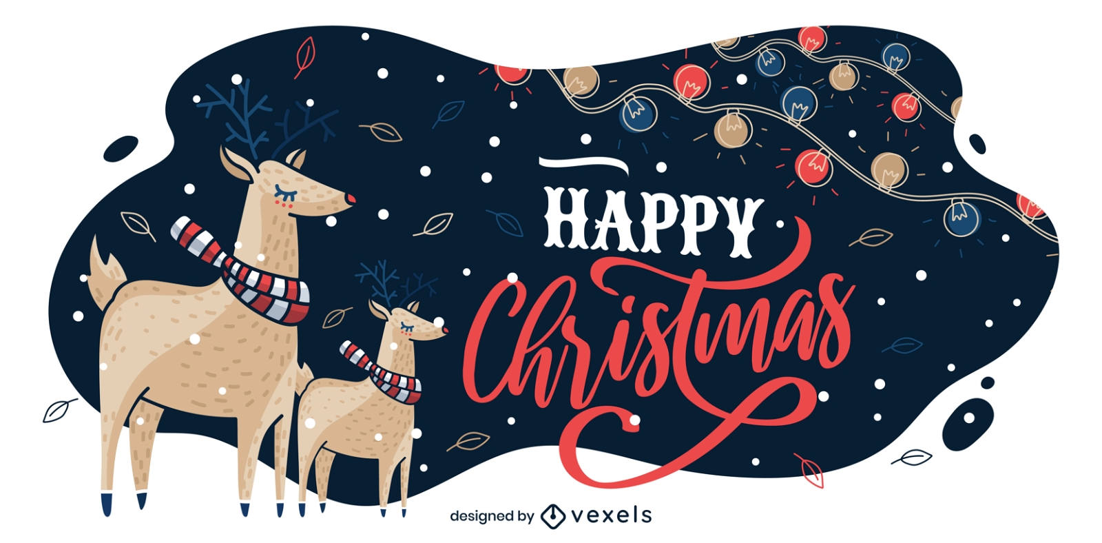 Merry christmas graphic illustration