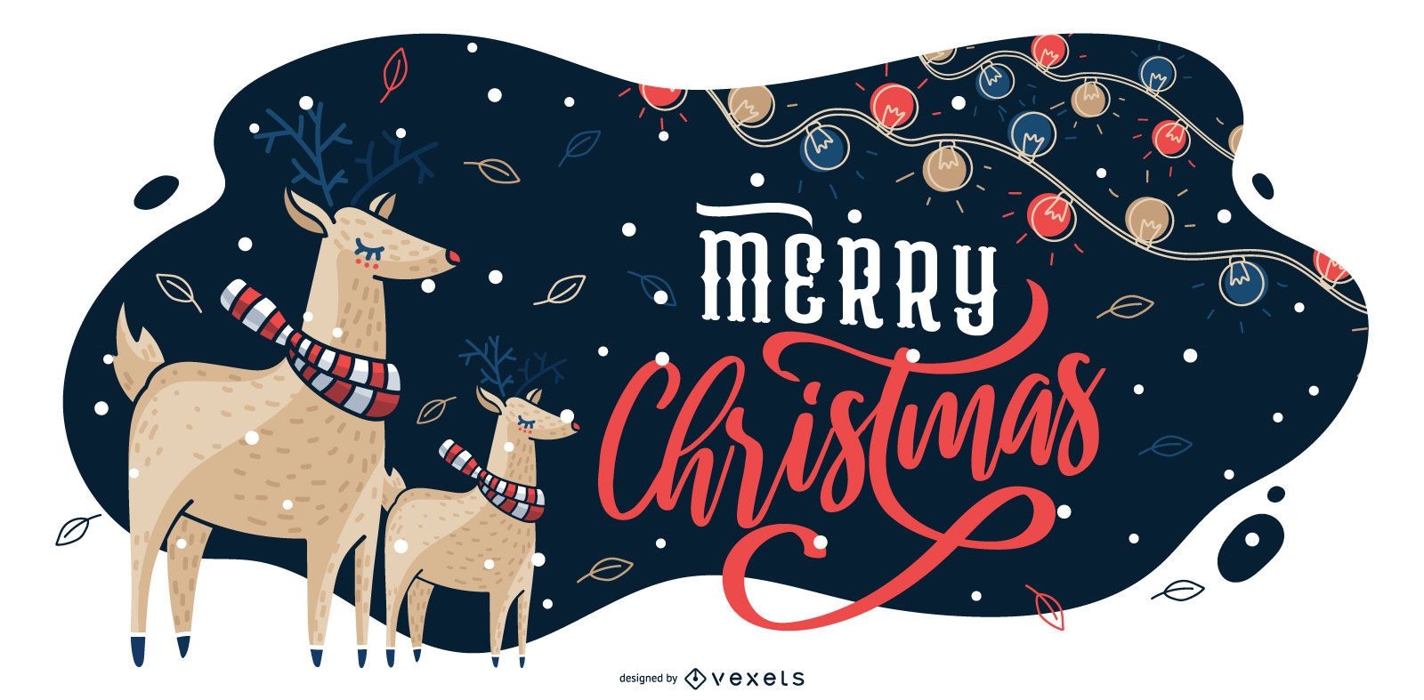 Merry christmas graphic illustration