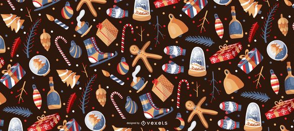 Winter christmas pattern design Winter christmas pattern design