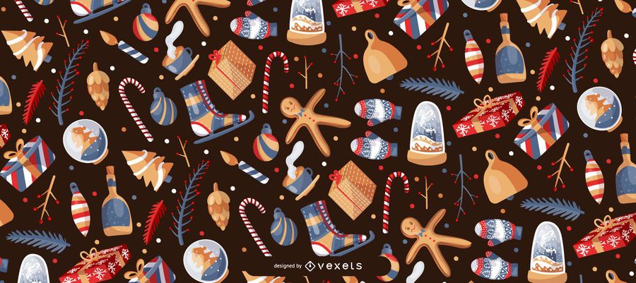 Winter christmas pattern design Winter christmas pattern design