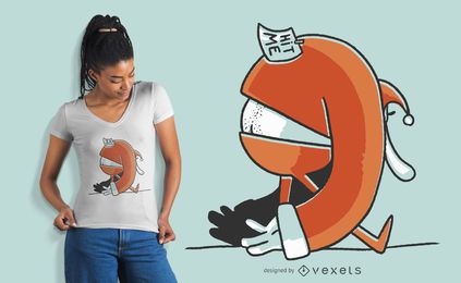 Design cansado do t-shirt do papai noel Design cansado do t-shirt do papai noel