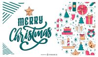 Merry Christmas Banner Design Vector Download