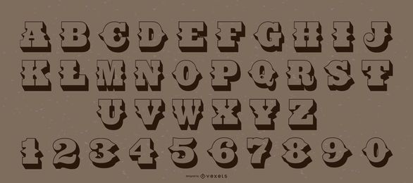 Western Style Alphabet Letter Number Pack