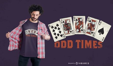 Lucky cards poker t-shirt design