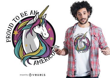 Orgulloso diseño de camiseta de americorn Orgulloso diseño de camiseta de americorn