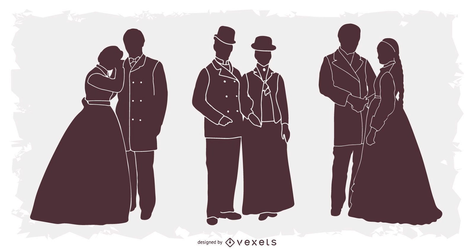Menschen Silhouette Pack der 1900er Jahre