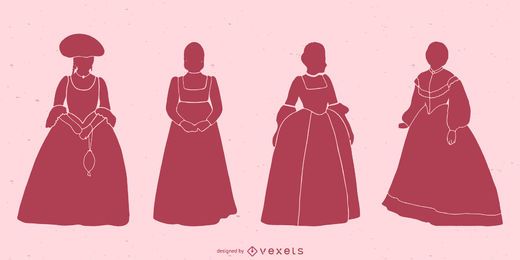 Classical Women Silhouette Pack Classical Women Silhouette Pack