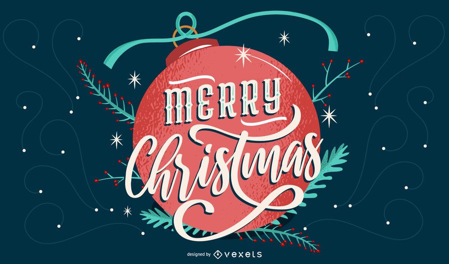 Frohe Weihnachten Ball Schriftzug Frohe Weihnachten Ball Schriftzug