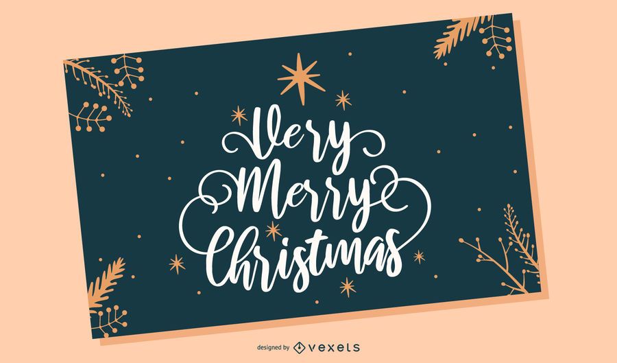 Frohe Weihnachten-Schriftzug-Karte Frohe Weihnachten-Schriftzug-Karte