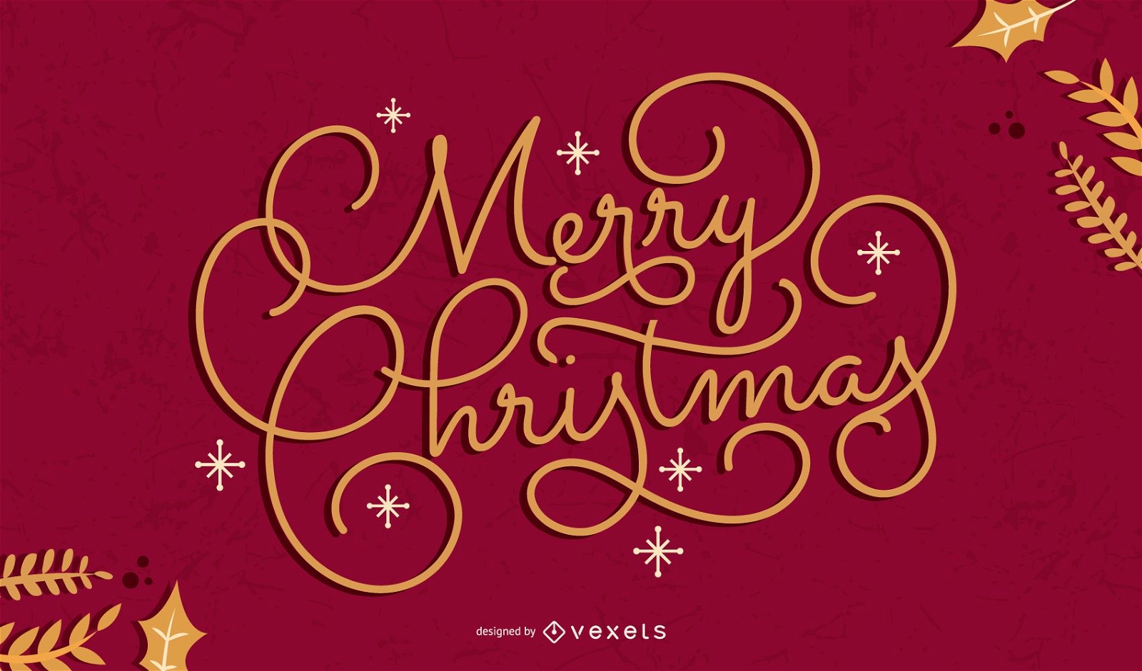 Merry christmas artistic lettering design