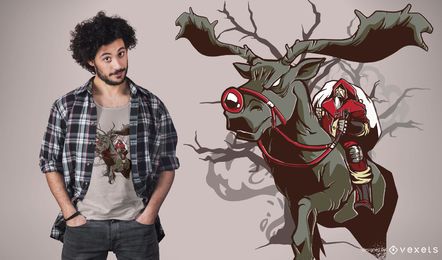 Dark santa rudolph t-shirt design Dark santa rudolph t-shirt design