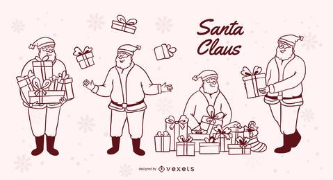 Conjunto de tacadas para presentes do Papai Noel