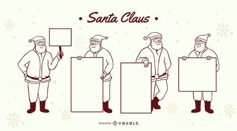 Santa Claus Zeichen Schlaganfall gesetzt Santa Claus Zeichen Schlaganfall gesetzt