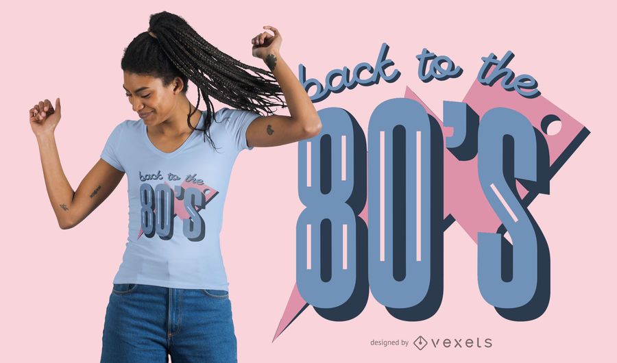 Volta para o design de t-shirt dos anos 80 Volta para o design de t-shirt dos anos 80