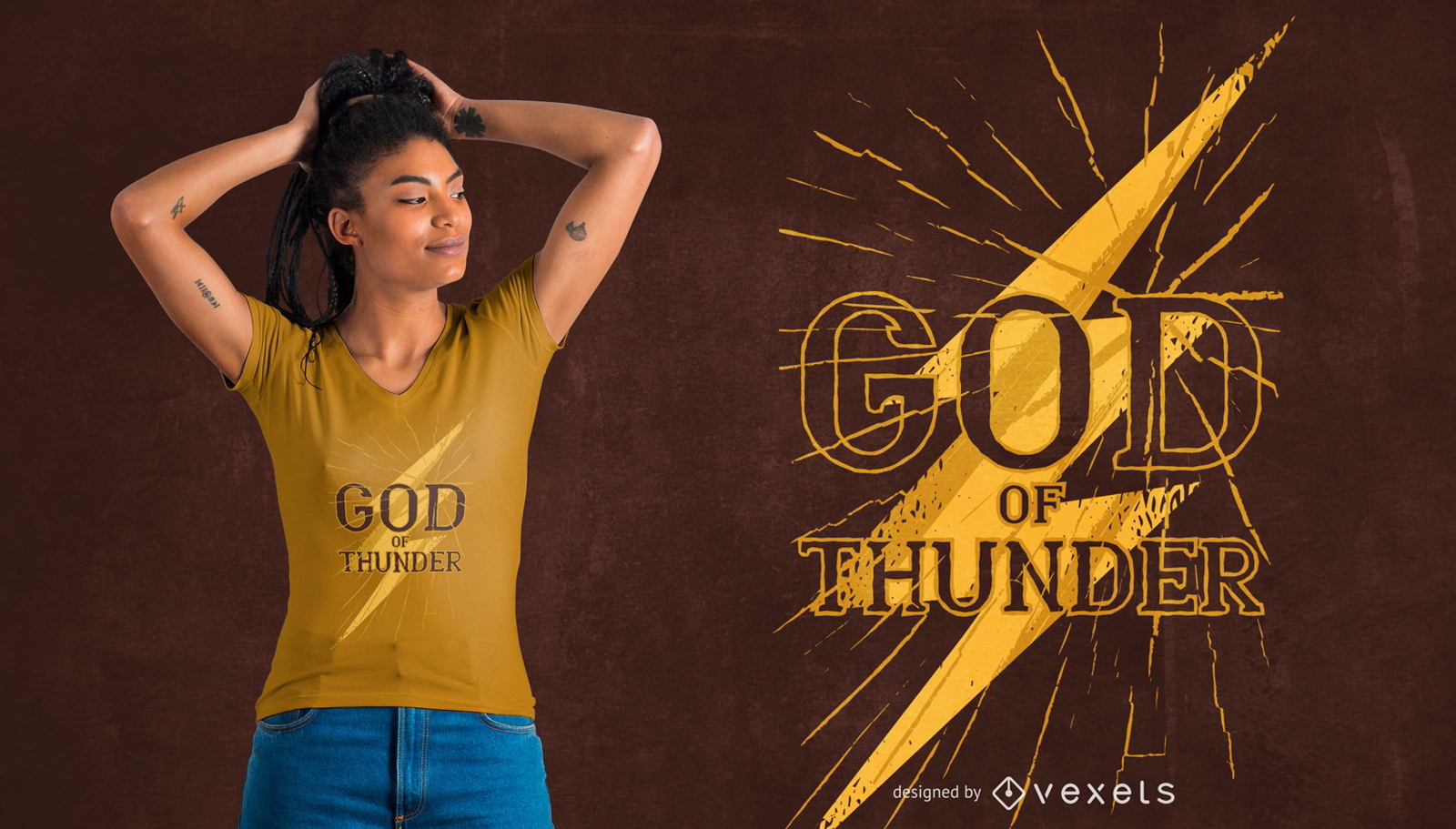 God of thunder t-shirt design