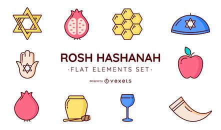 Conjunto de vetores de Rosh Hashaná Conjunto de vetores de Rosh Hashaná