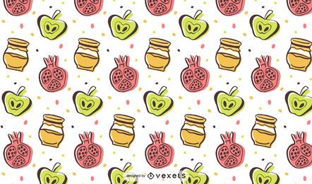 Rosh Hashanah colorful pattern Rosh Hashanah colorful pattern