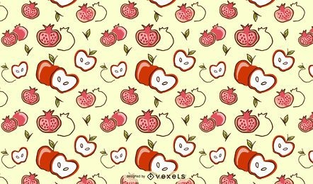 Diseño de patrón de granada de manzana