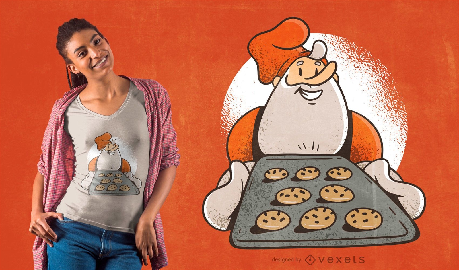 Santa cookies t-shirt design