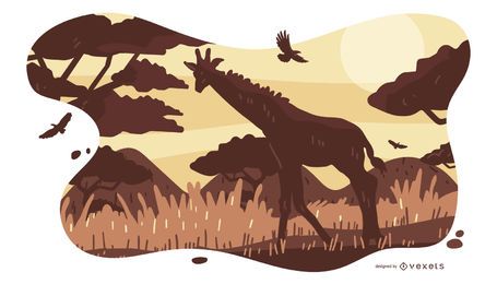 Safari Animal Africa Composição Design Safari Animal Africa Composição Design