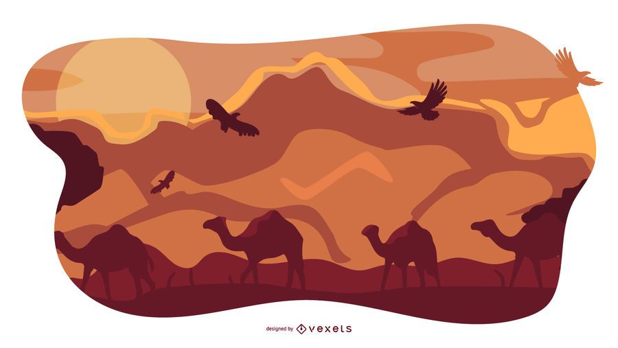 African Animal Landscape Composition Design African Animal Landscape Composition Design
