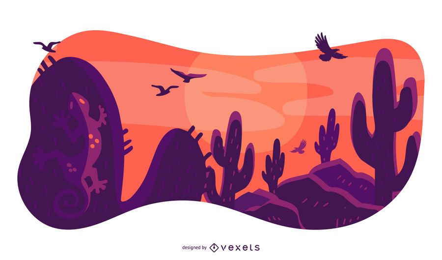 Design de composição de natureza paisagem do deserto Design de composição de natureza paisagem do deserto
