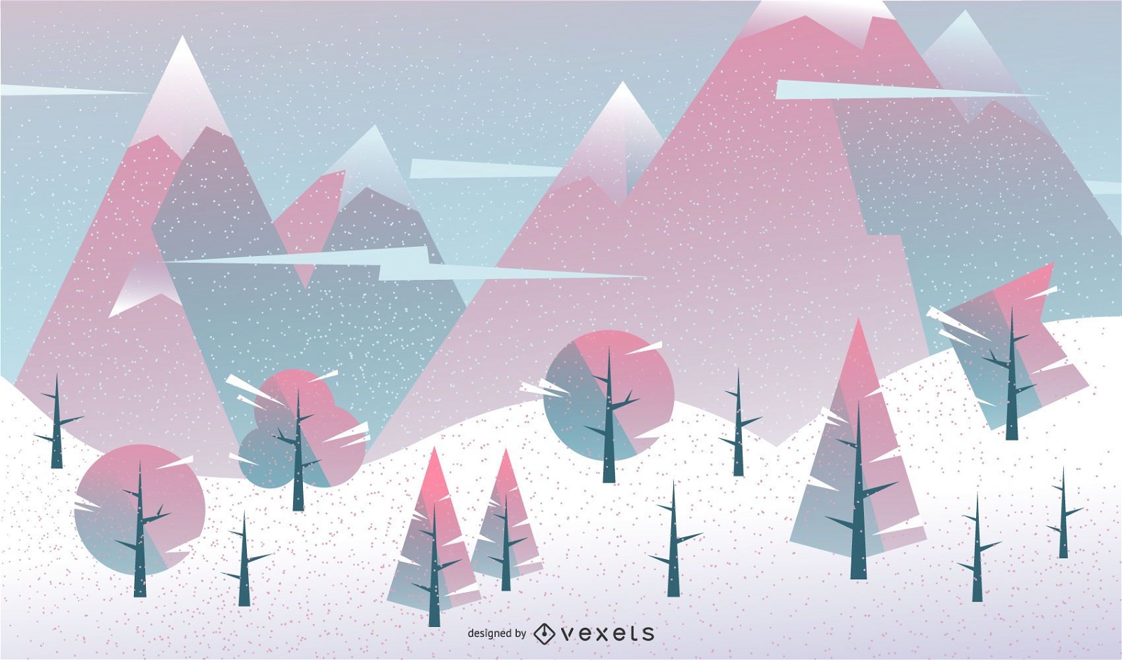 Geometric winter background design