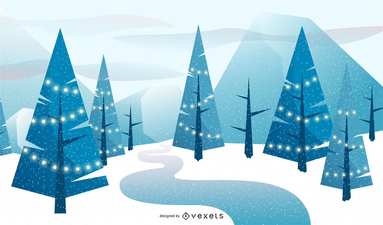 Winter christmas background design