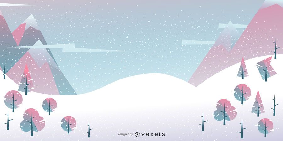 Geometric winter landscape background Geometric winter landscape background