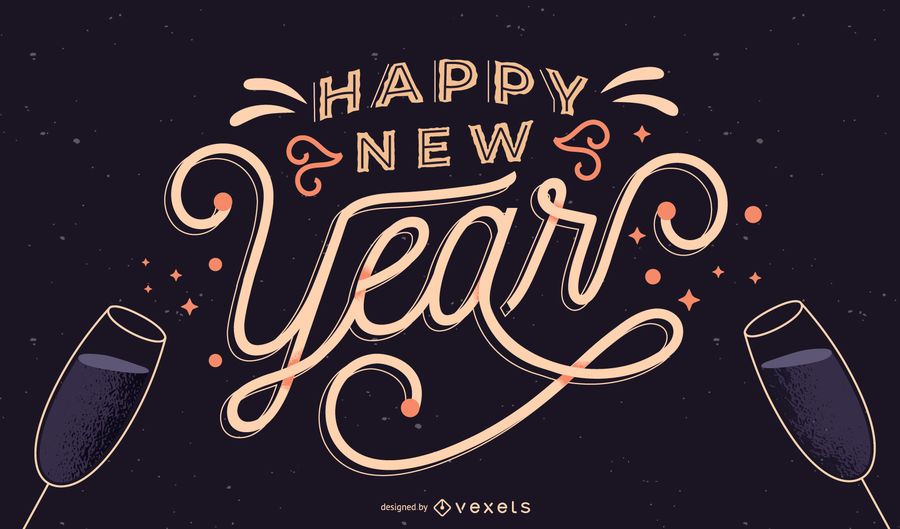 Banner de letras feliz año nuevo Banner de letras feliz año nuevo