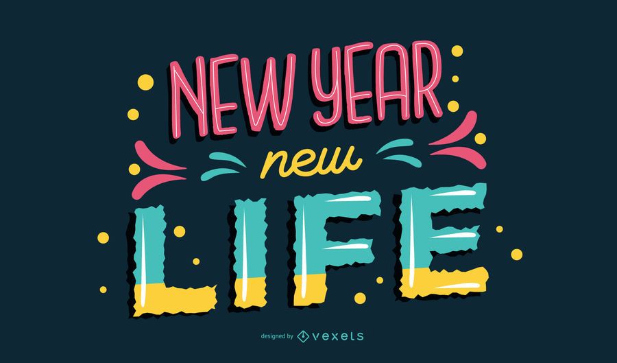 New Year Lettering Vector Design New Year Lettering Vector Design