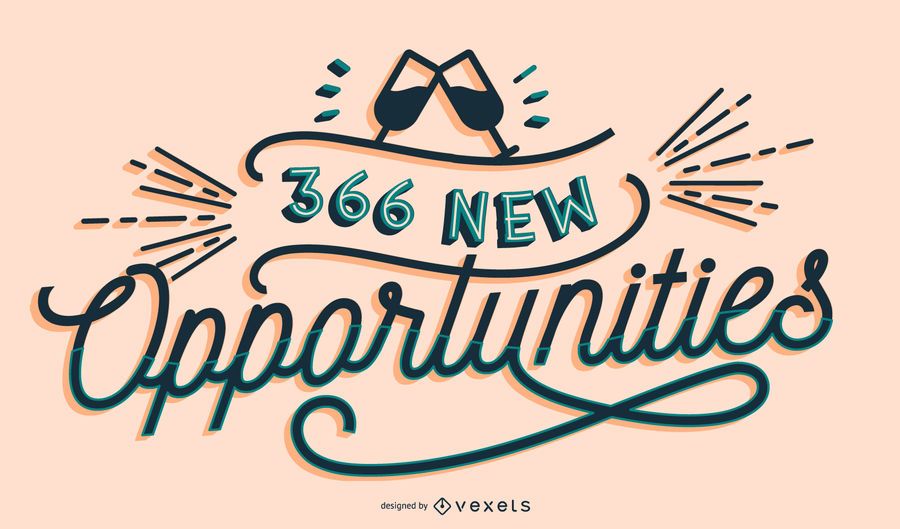 New Year Quote Lettering Vector New Year Quote Lettering Vector